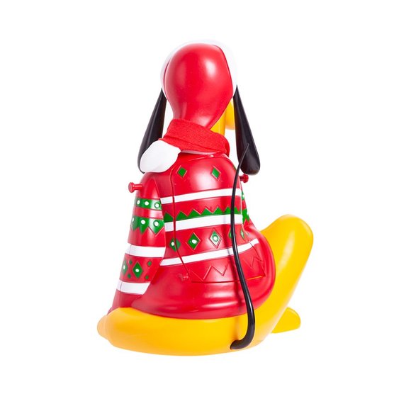 Disney Parks Pluto Christmas Popcorn Bucket Red Sweater Santa Hat Lanyard  littl - Picture 7 of 13